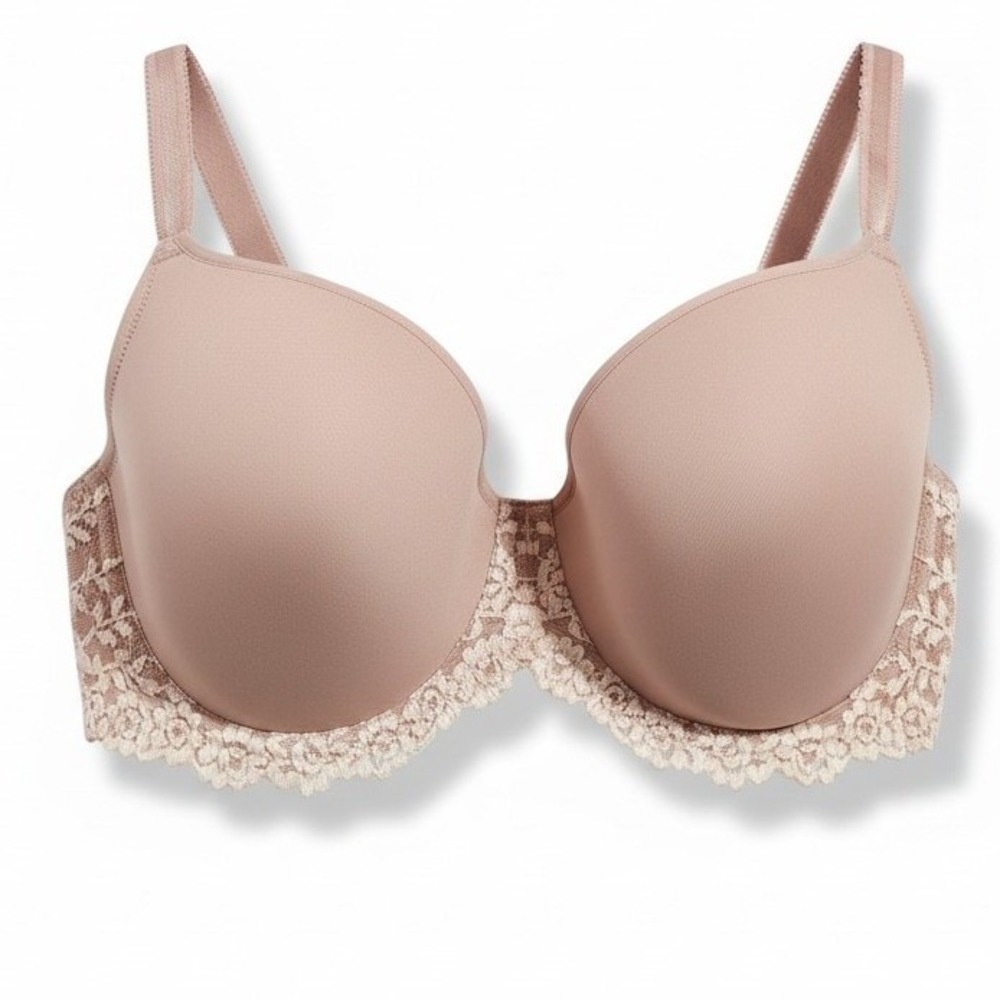 Wacoal Embrace Lace Underwire T-Shirt Bra 853191 Nude Womens Contour 34DD